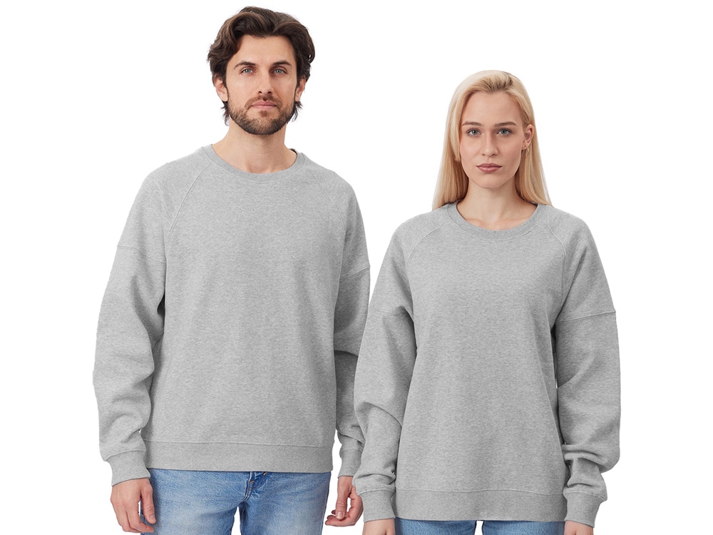 Свитшот оверсайз Paris, унисекс, серый меланж