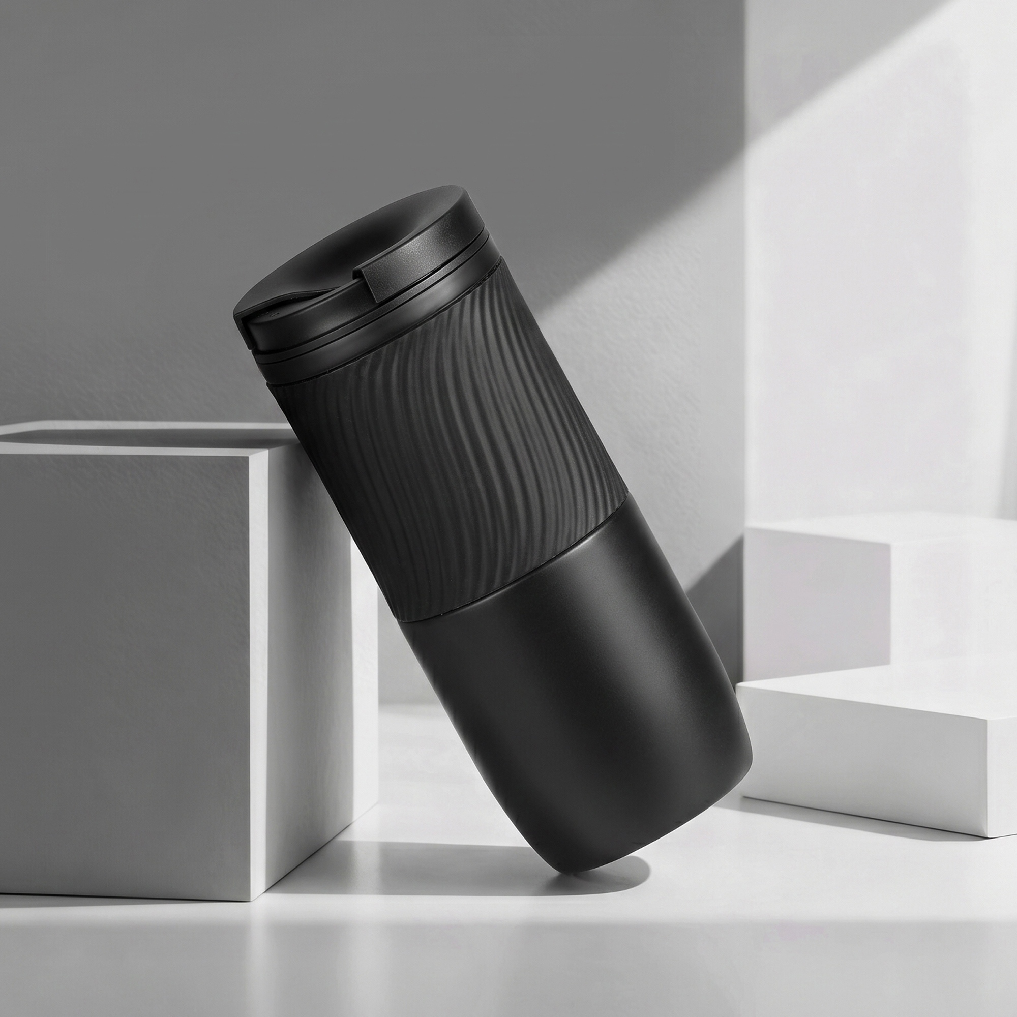 Герметичная вакуумная термокружка Pillar,550 мл, черный