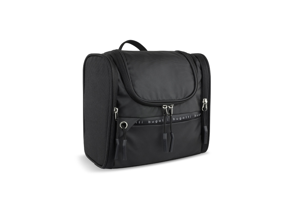 Несессер BUGATTI БЛАНК ОБЛЕГЧЕННАЯ | BLANC DELIGHT, чёрный, нейлон RPET600D/тарпаулин/полиэстер, 24,5х12х22,5 см, 5 л