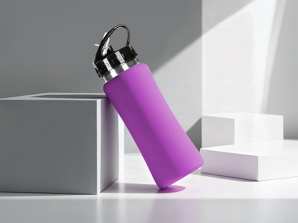 Бутылка для воды Bottle C1, сталь, soft touch, 600 мл, фиолетовый