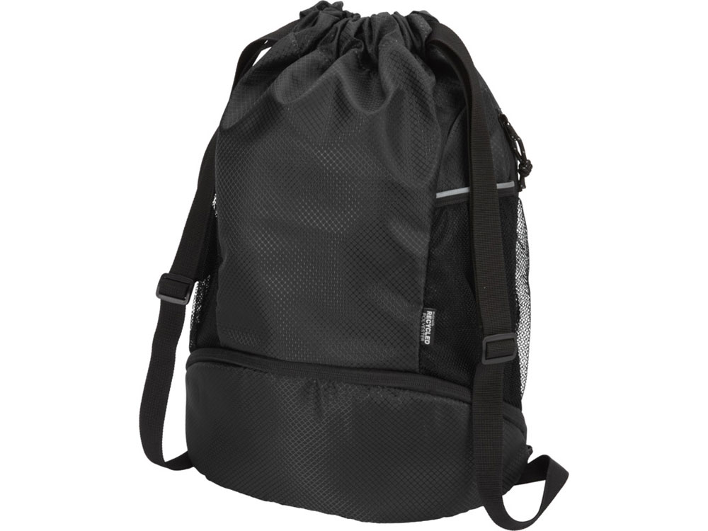 Nomad спортивная сумка из переработанного материала GRS с завязками и нижним отделением на 18 л, черный