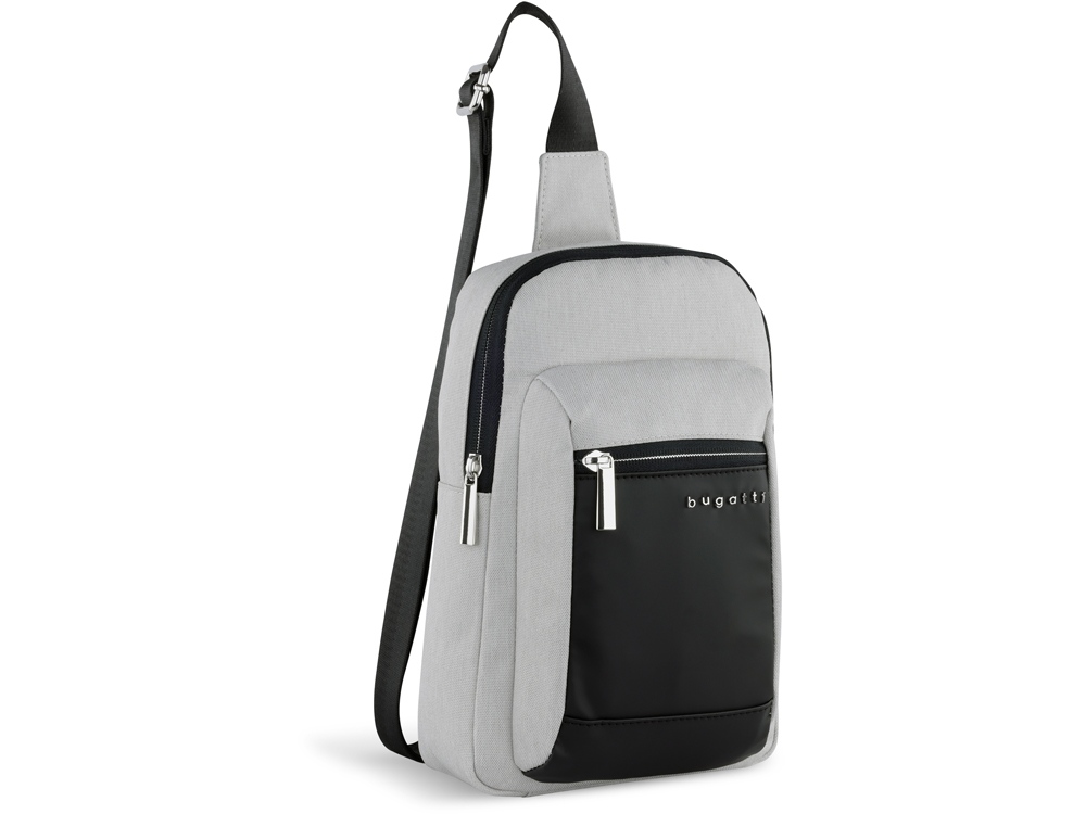 Сумка кросс-боди мужская BUGATTI СЕРА | SERA, светло-серая, полиэстер, 17х6х26,5 см, 2,5 л
