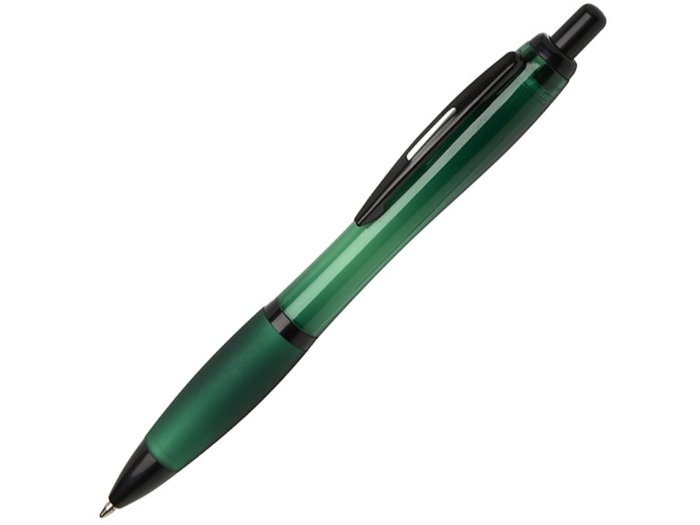 Nash шариковая ручка из переработанного пластика с черной отделкой (черные чернила) - Зеленый