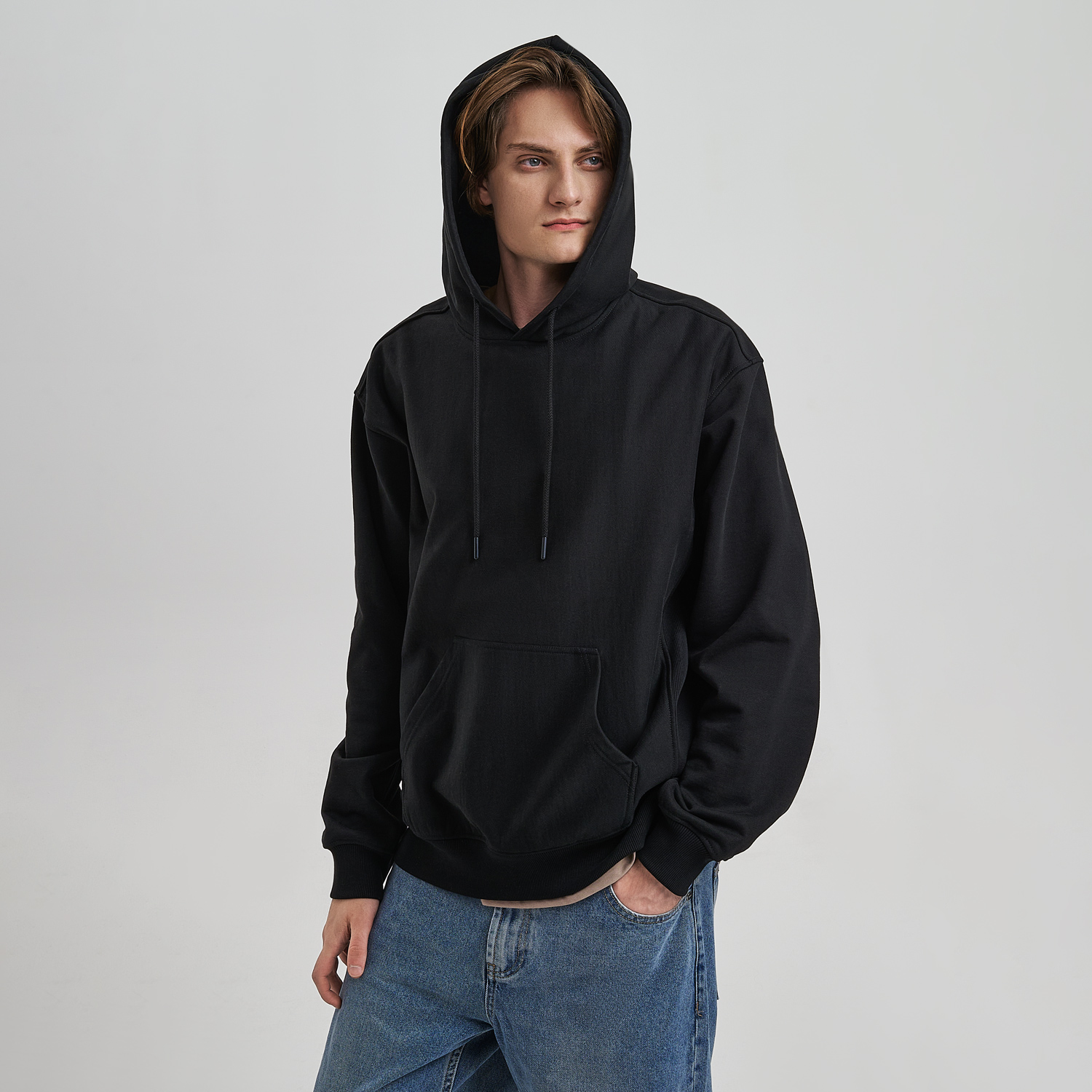 Худи релакс унисекс ADVENTURE, черный, размер XS/S