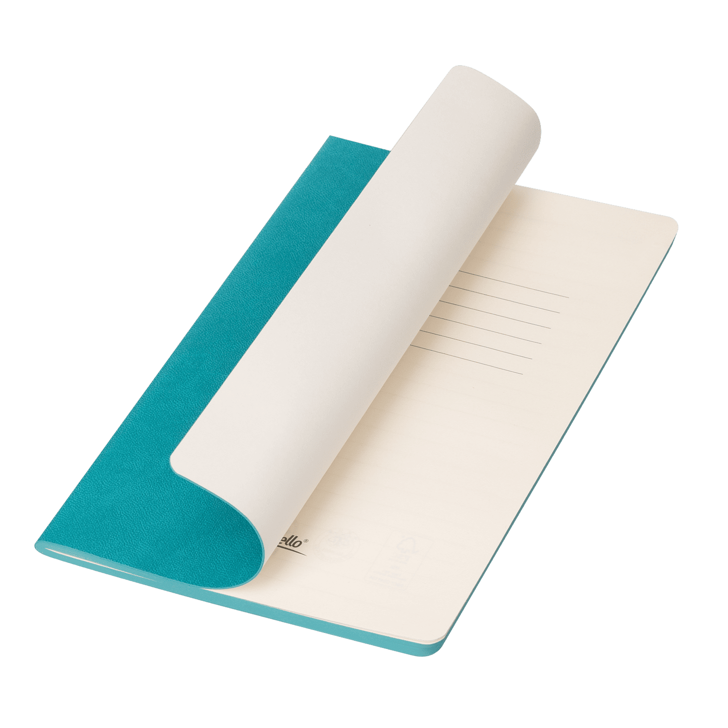 Блокнот Corsa slim, бирюзовый