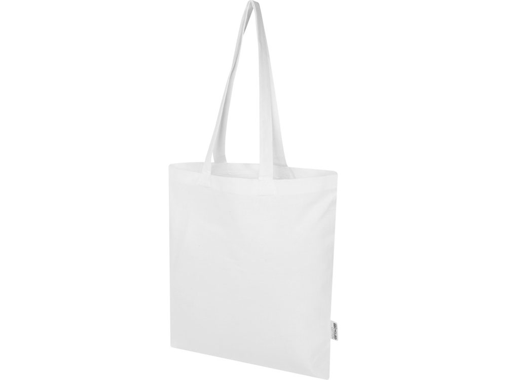 Мадрас Блэнд эко-сумка из переработанного хлопка GRS плотностью 140 г/м² объемом 7 л - Белый