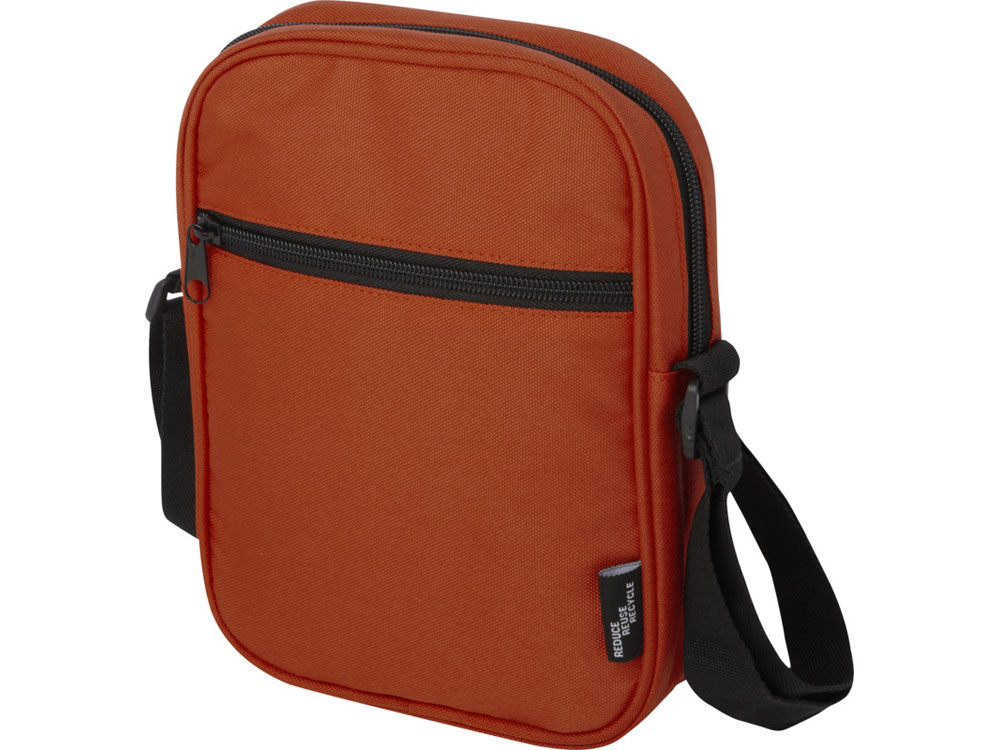 Байрон сумка через плечо из переработанных материалов по стандарту GRS объемом 2 л - Кирпичный