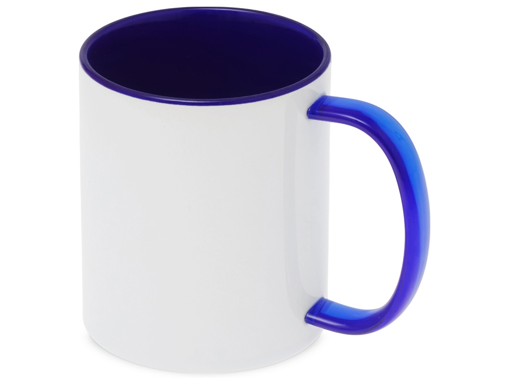 Керамическая кружка со стеклянной ручкой для сублимации Charm, синий