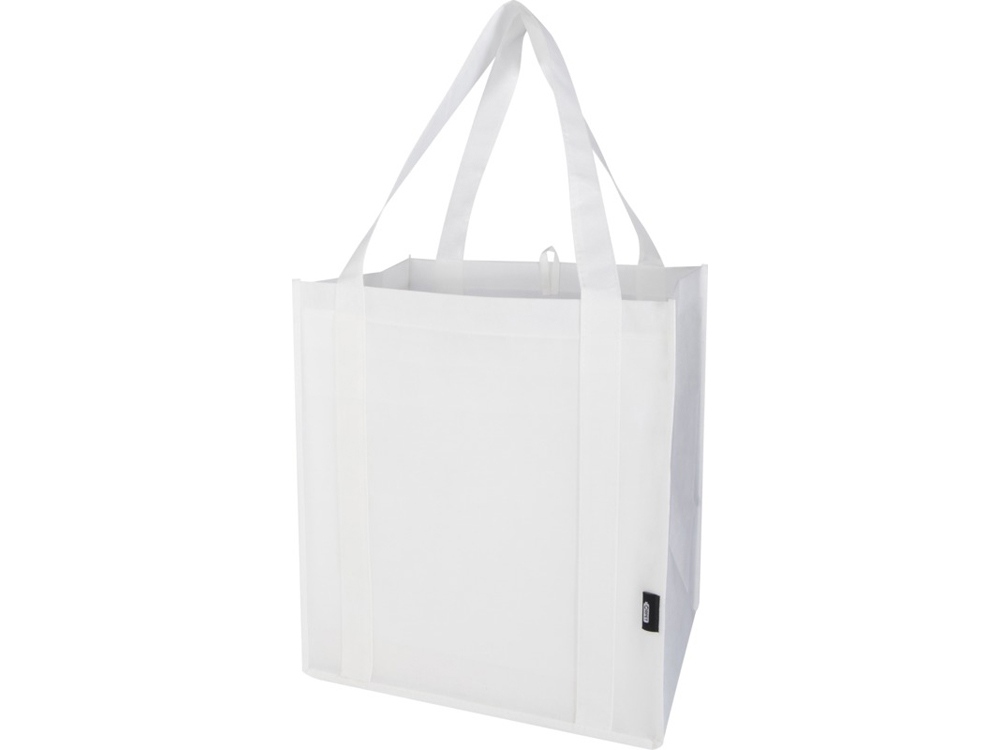 Liberty эко-сумка с прочным днищем объемом 6 л из нетканого материала, переработанного по стандарту GRS - Белый