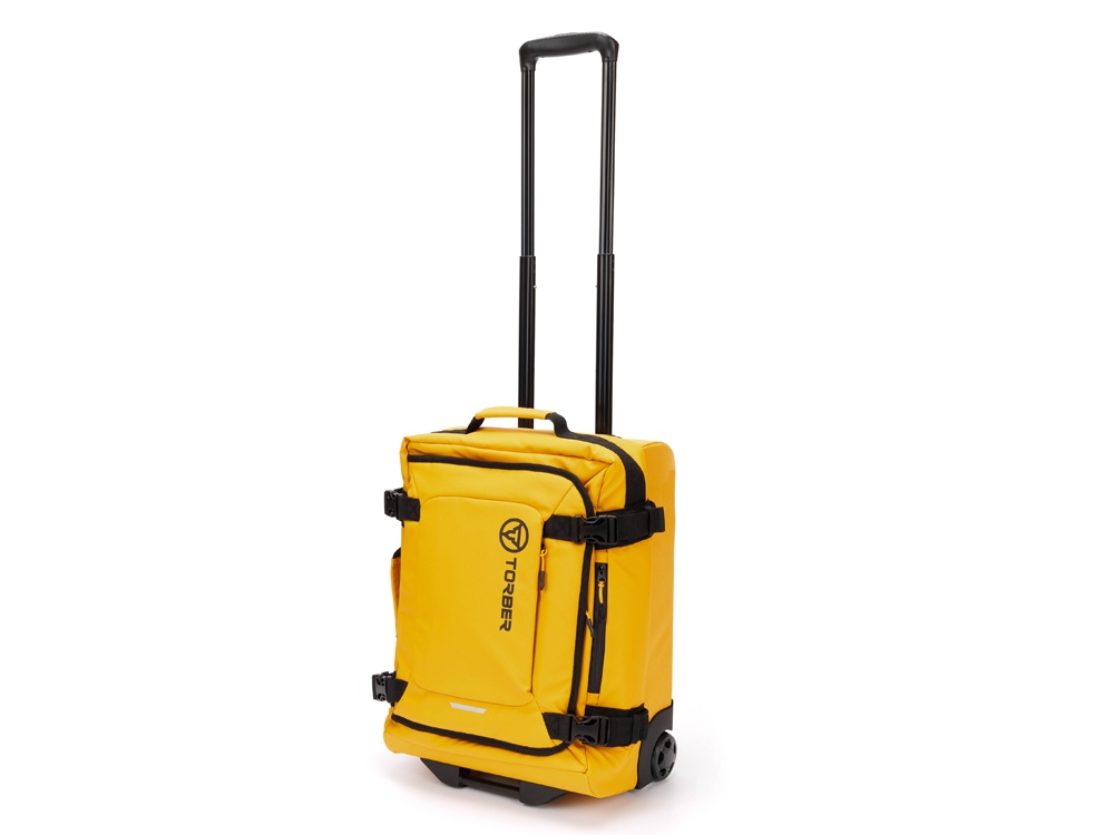 Сумка на колесах TORBER РИТМ, желтый, полиэстер 900D с PU покрытием, 47 х 34 х 21,5 см, 32 л