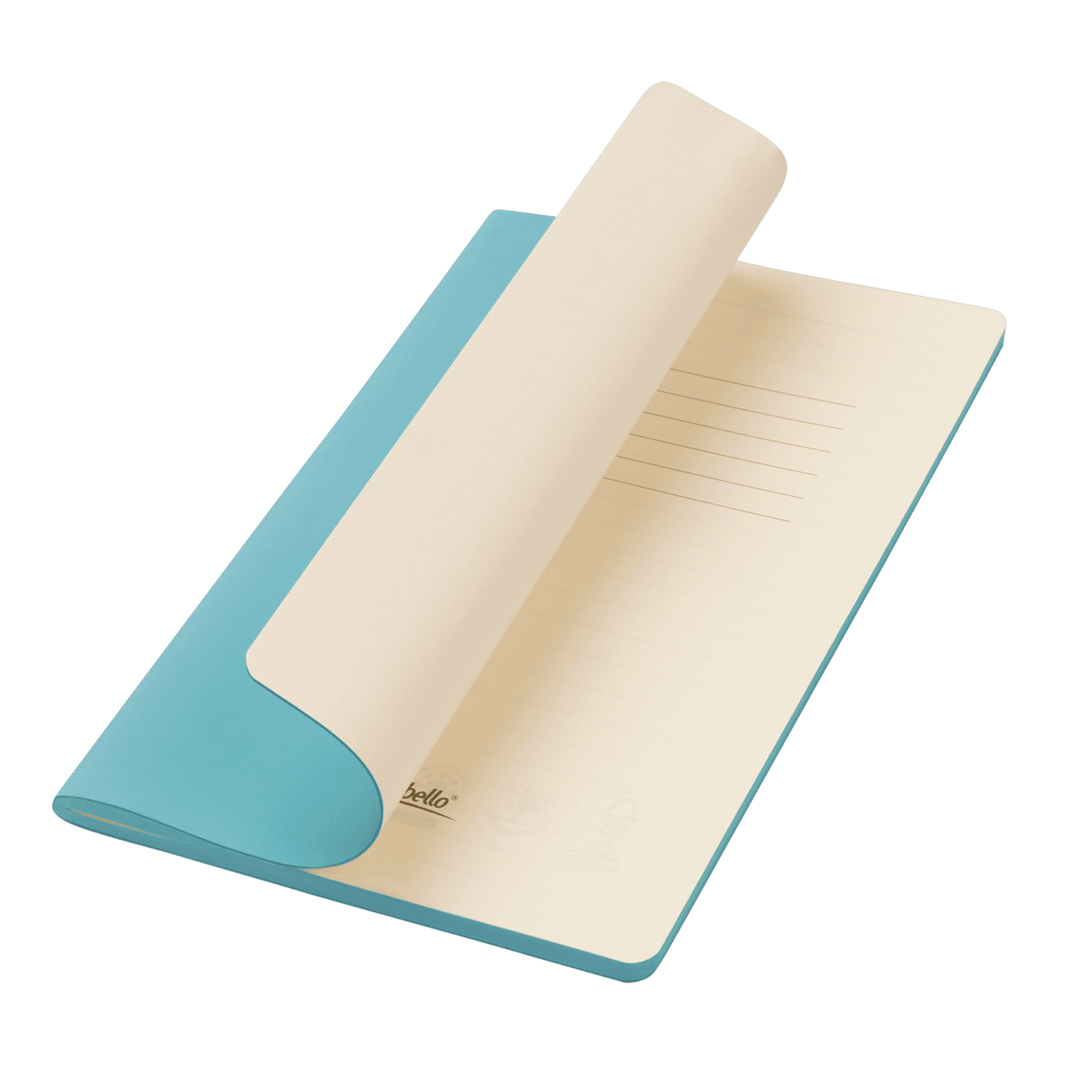 Блокнот Alpha slim, лазурный