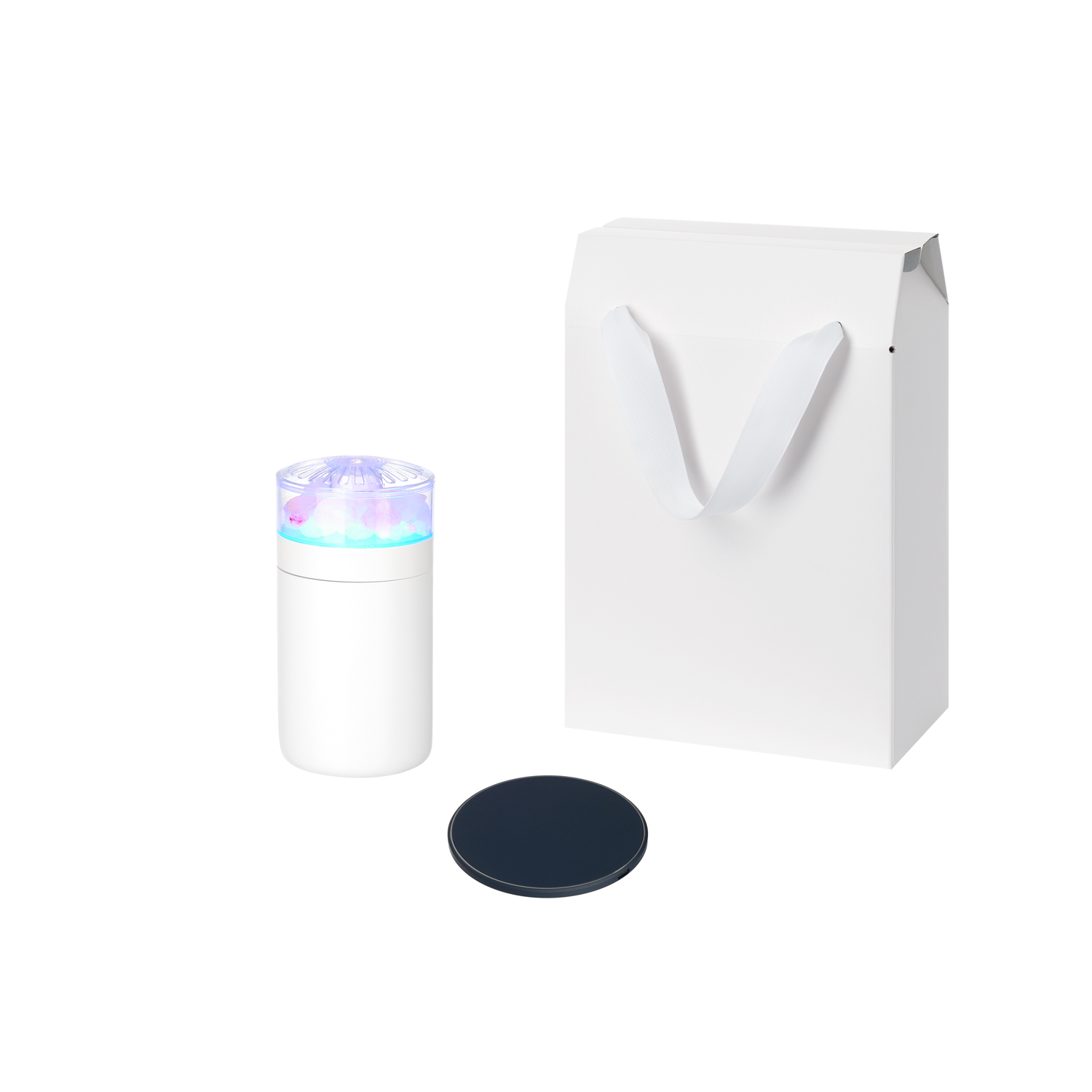 Подарочный набор Crystal, Auris, синий (увлажнитель воздуха, зарядное устройство)