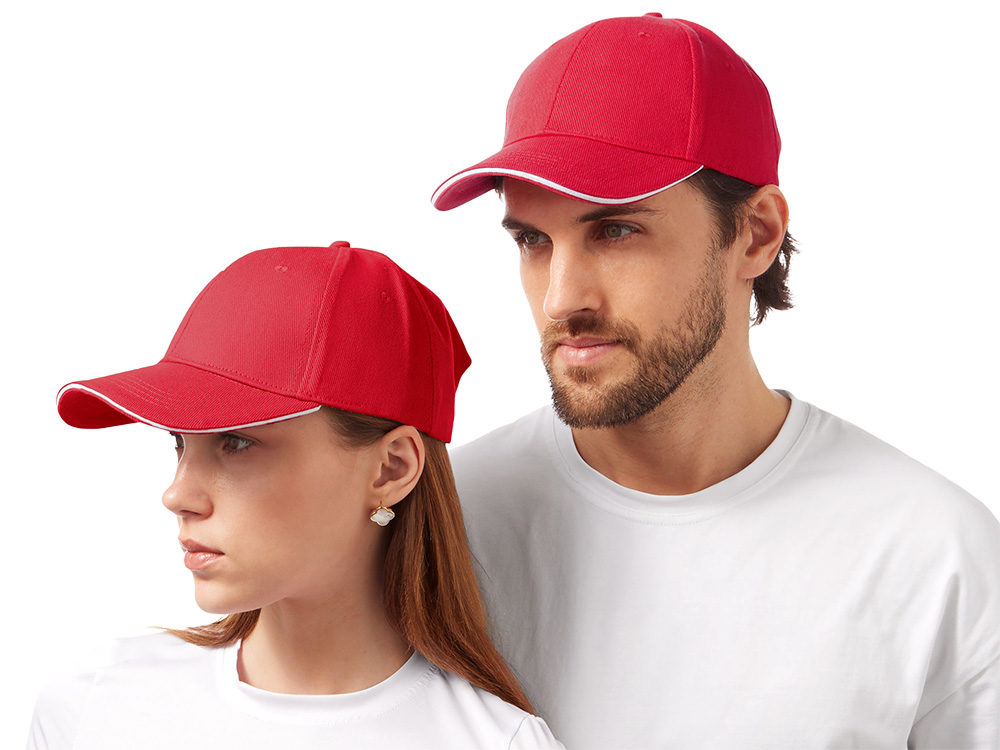 Бейсболка Cancun, красный/белый