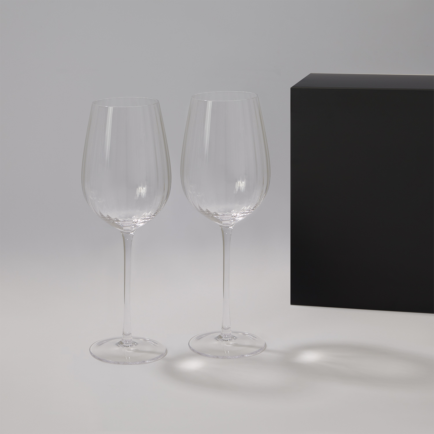 Подарочный набор 2 бокала для вина Blanche в черной коробке