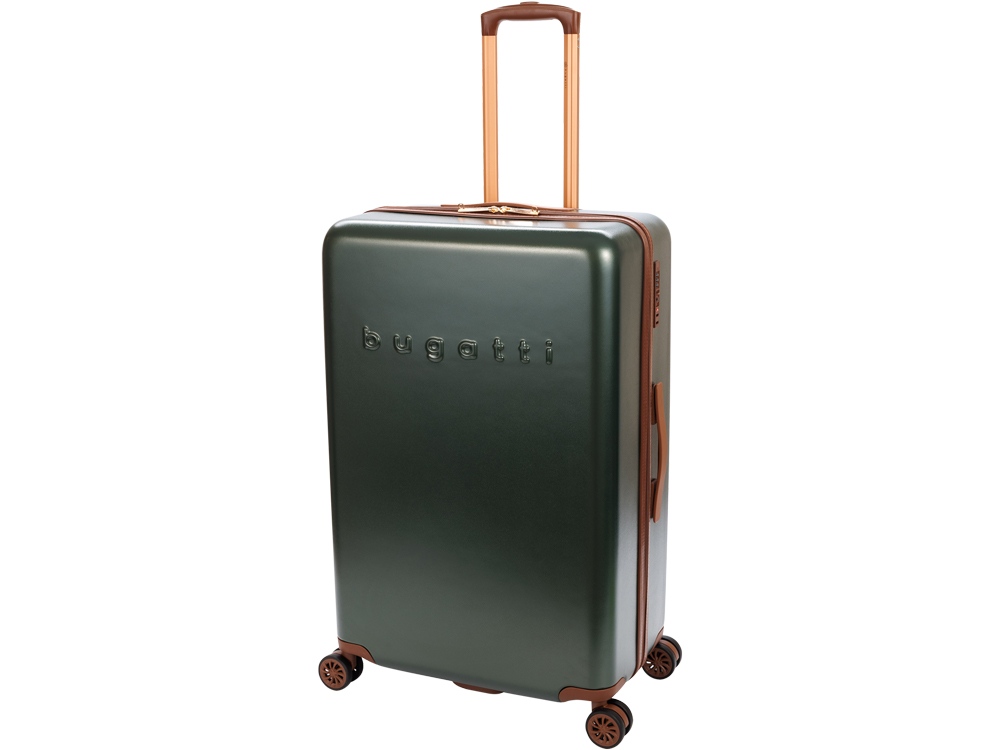 Чемодан BUGATTI АМЕЛИЯ | AMELIA, зеленый, поликарбонат / АБС-пластик, 50х29х76 см, 85 л