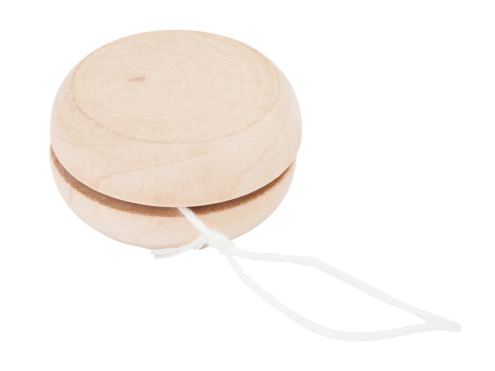 Деревянное йо-йо ROSKO с белым шнуром длиной 75 см, натуральный