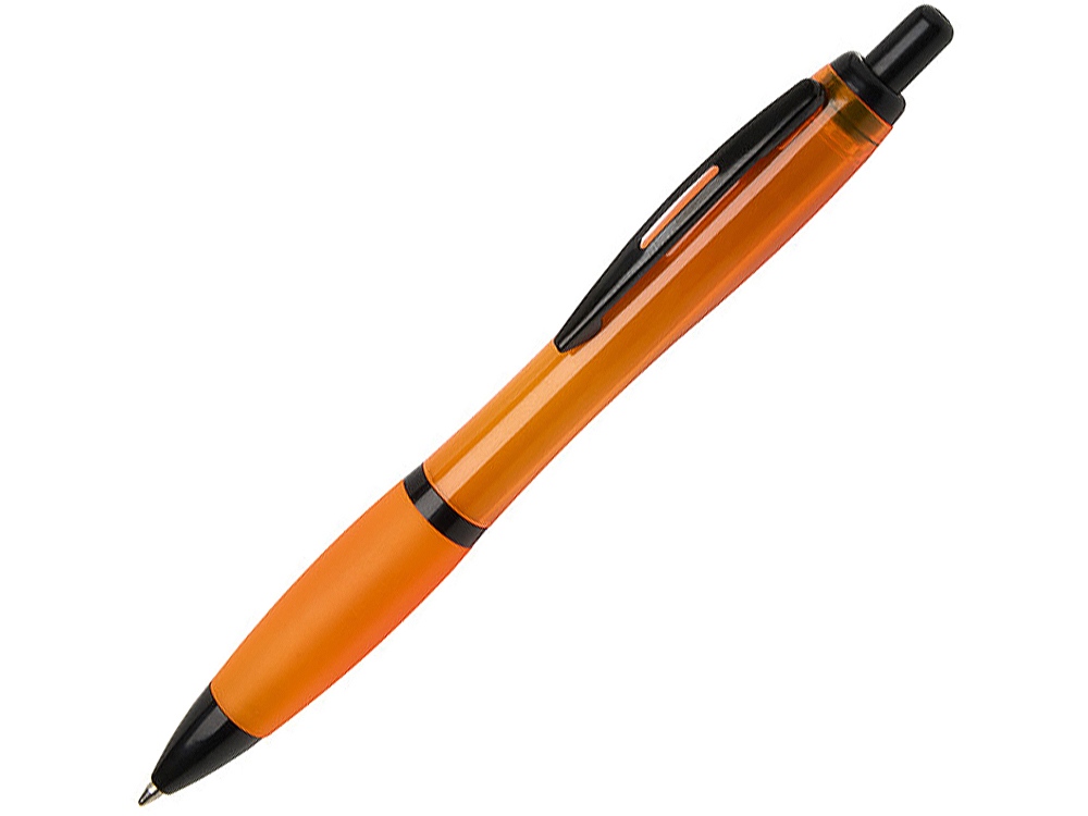 Nash шариковая ручка из переработанного пластика с черной отделкой (черные чернила) - Оранжевый