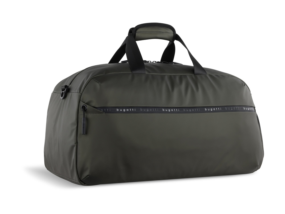 Сумка спортивная BUGATTI БЛАНК | BLANC, оливковая, тарпаулин/полиэстер, 52х26х27,5 см
