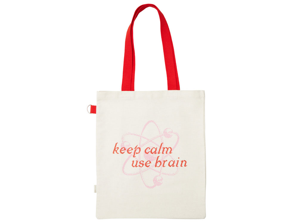 Сумка для покупокTopiс из переработанных материалов с наружным цветным карманом, красный (трафаретн)