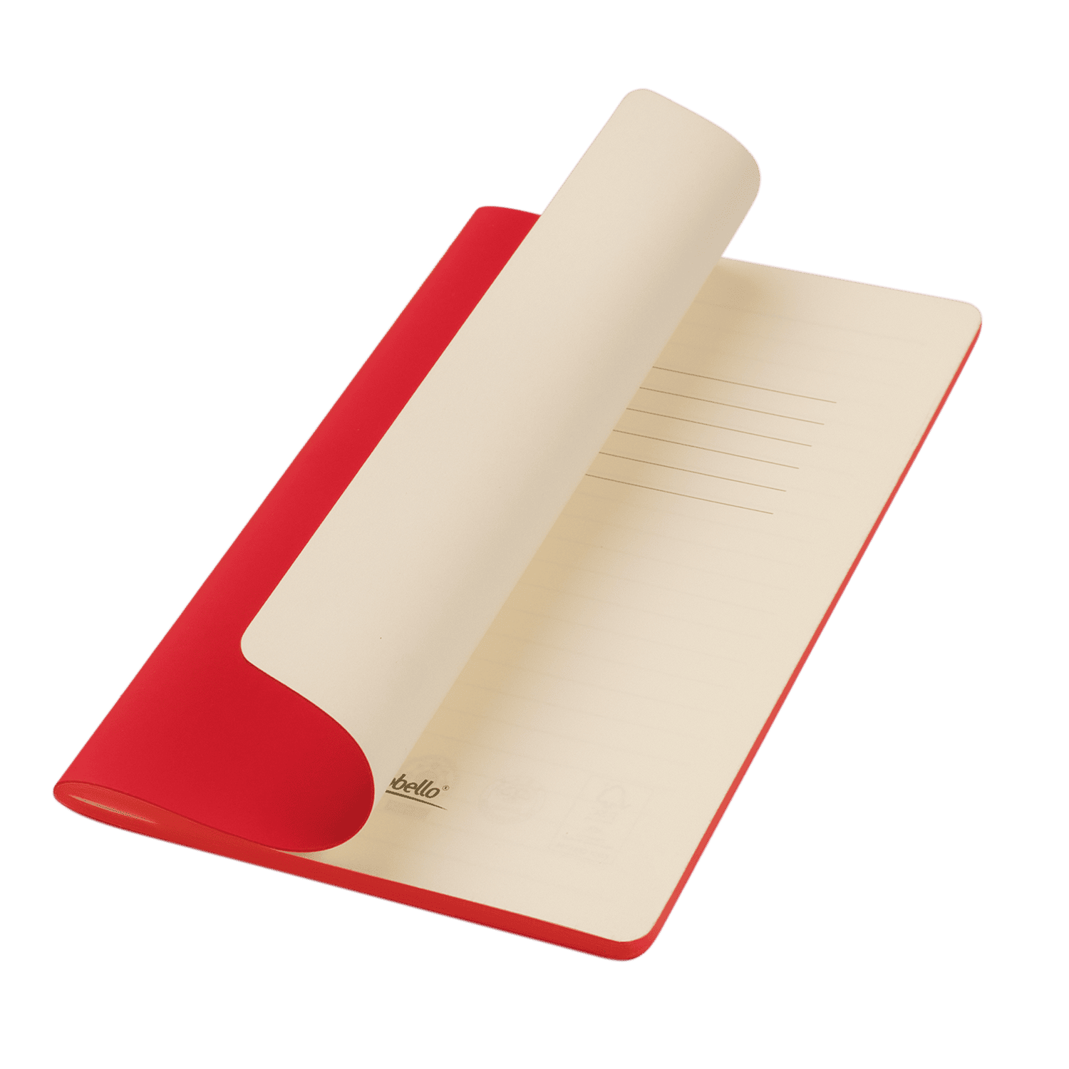 Блокнот Alpha slim, красный