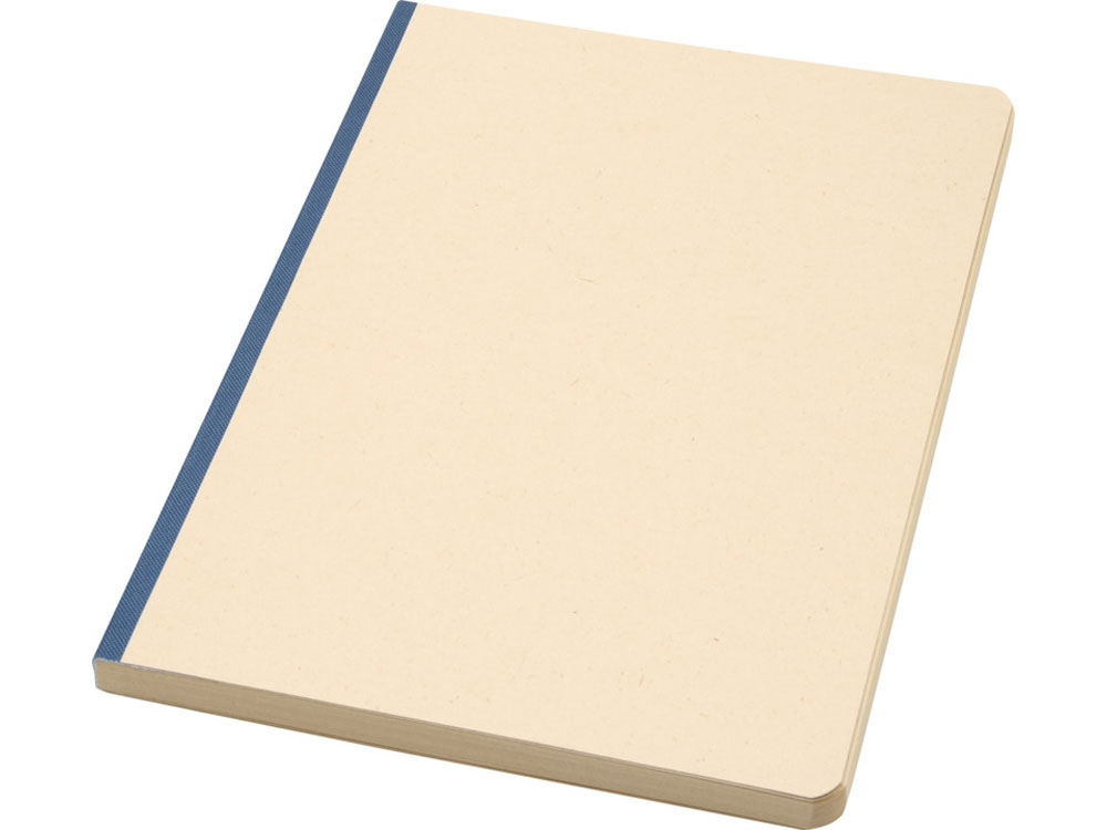 Блокнот из сахарного тростника и RPET А5 Liliana, натуральный/синий