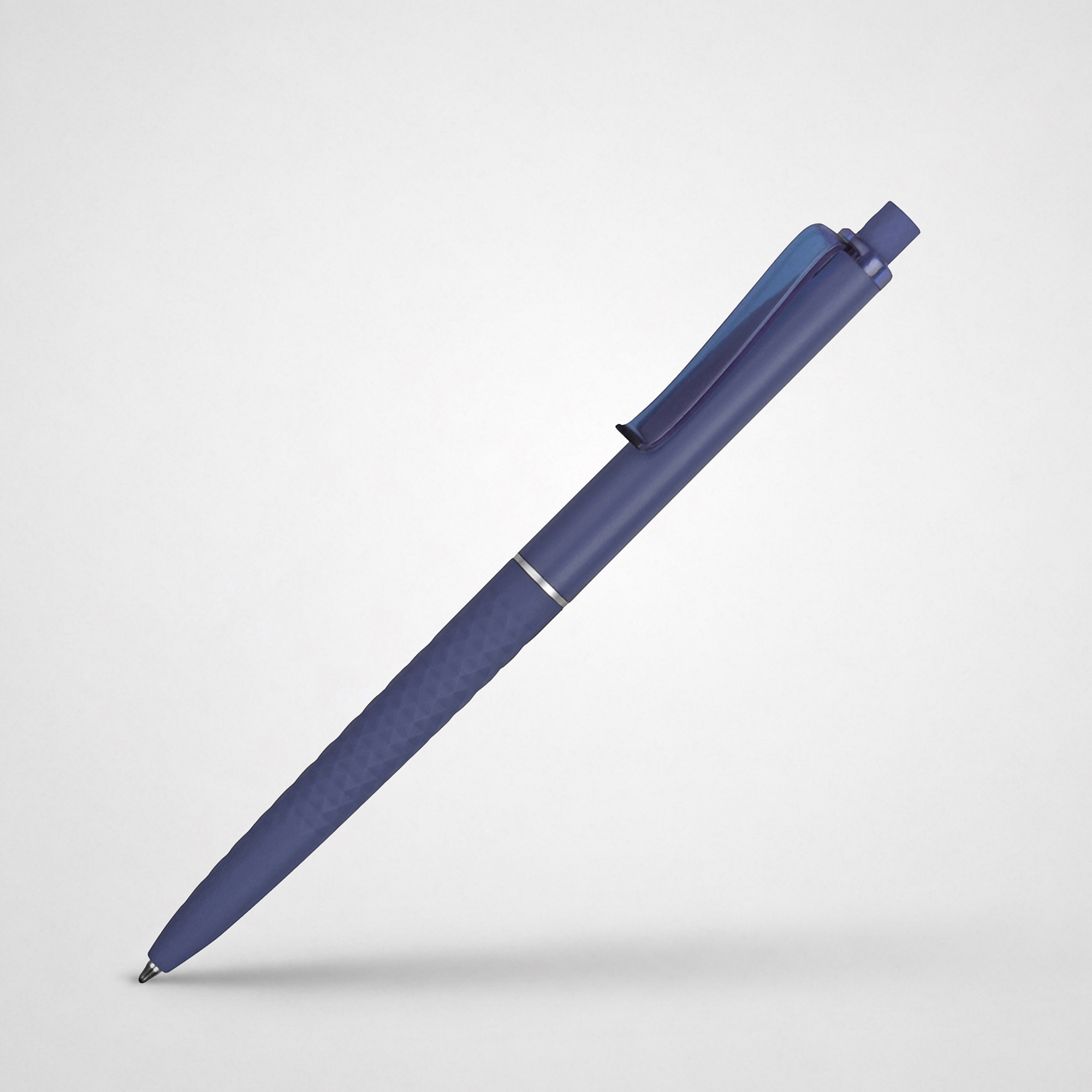 Ручка пластиковая soft-touch шариковая Plane, синий