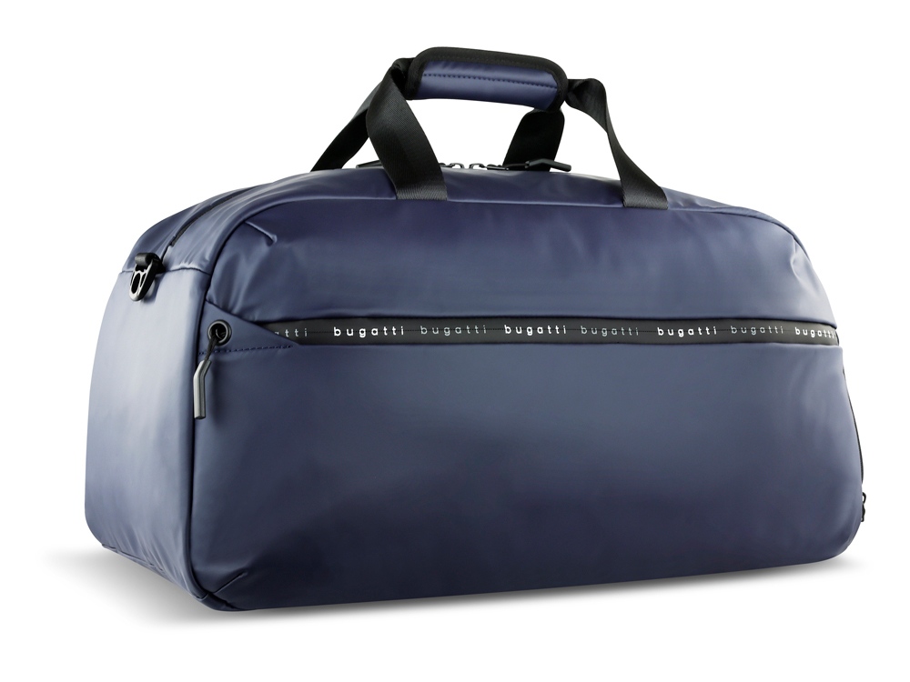 Сумка спортивная BUGATTI БЛАНК | BLANC, синяя, тарпаулин/полиэстер, 52х26х27,5 см