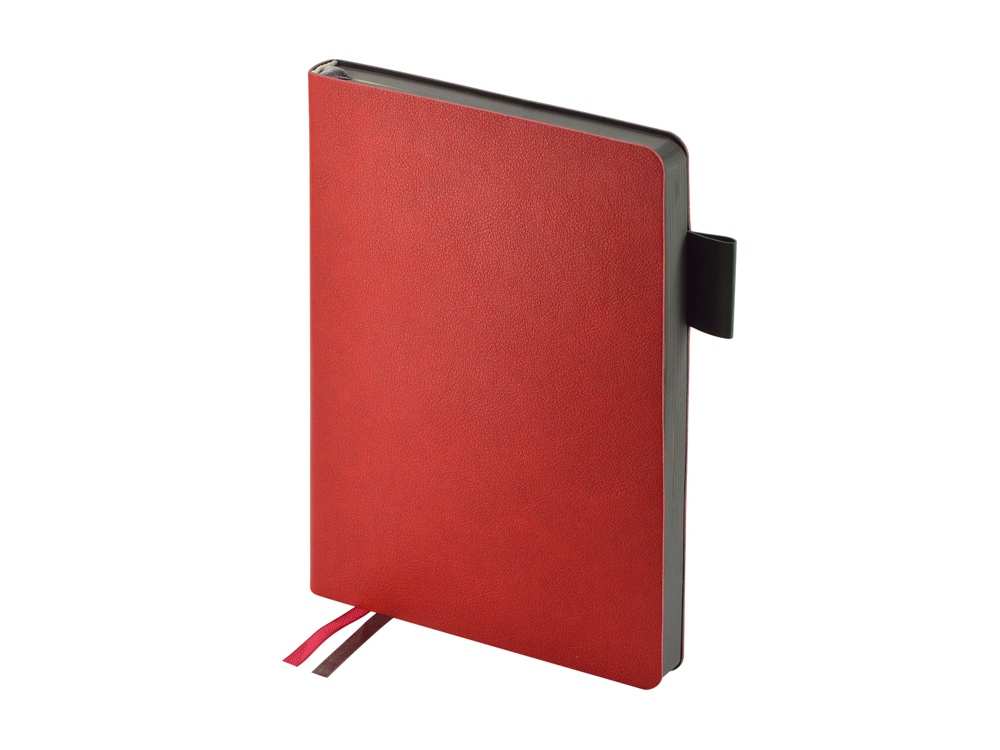 Ежедневник А5 датированный Boston 2027, красный с серым обрезом