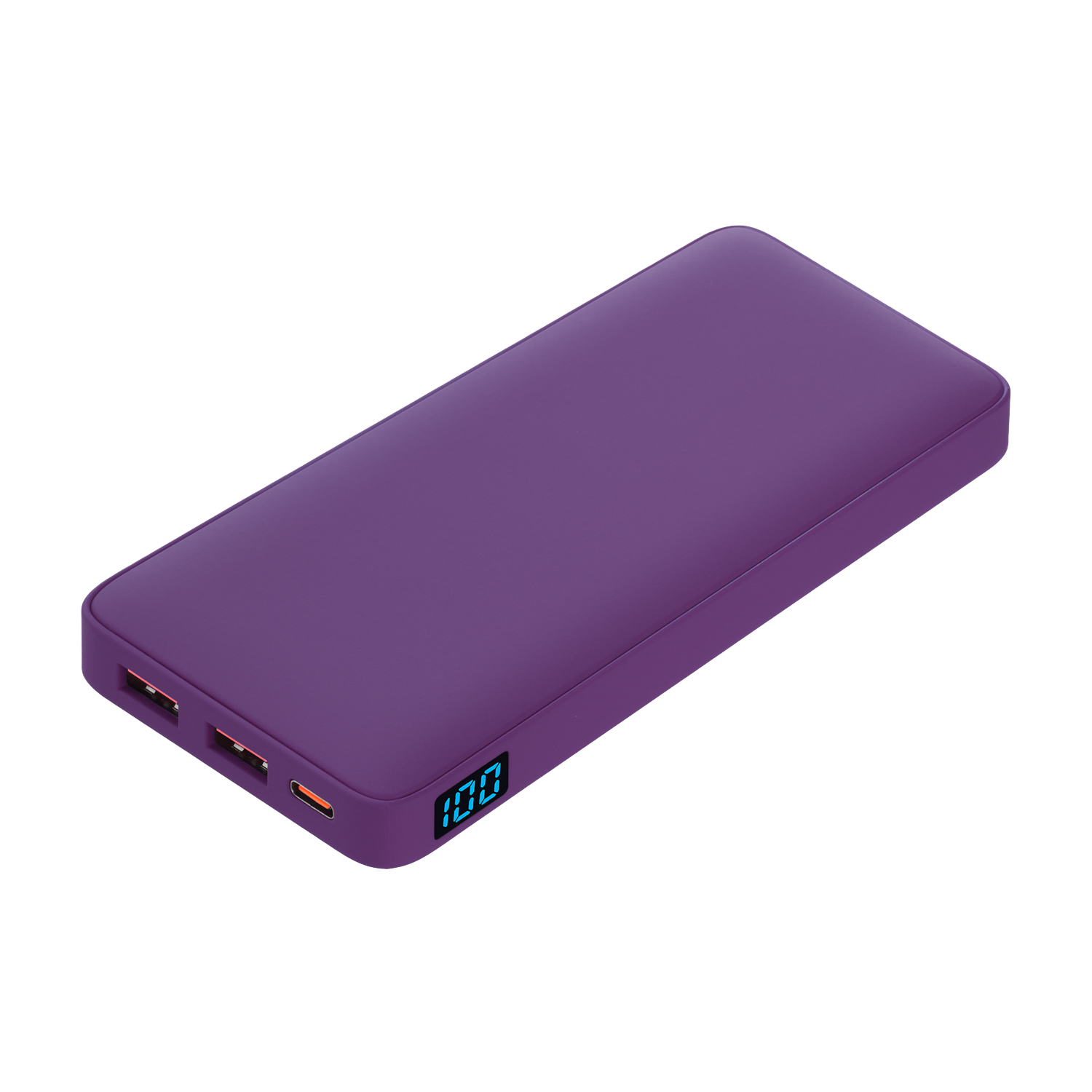 Внешний аккумулятор с подсветкой Ancor PD Plus 10000 mAh, фиолетовый