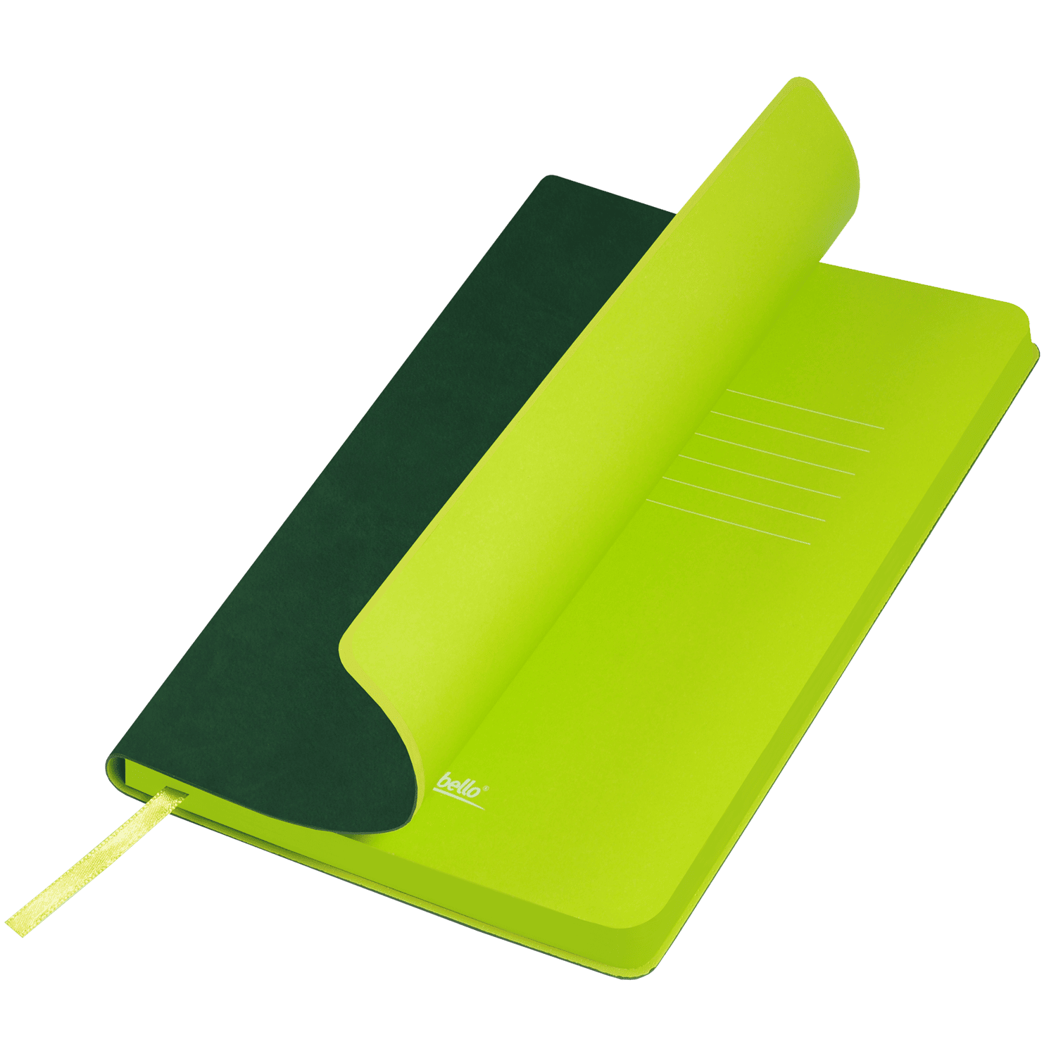 Ежедневник Latte NEW недатированный, зеленый/лимонный