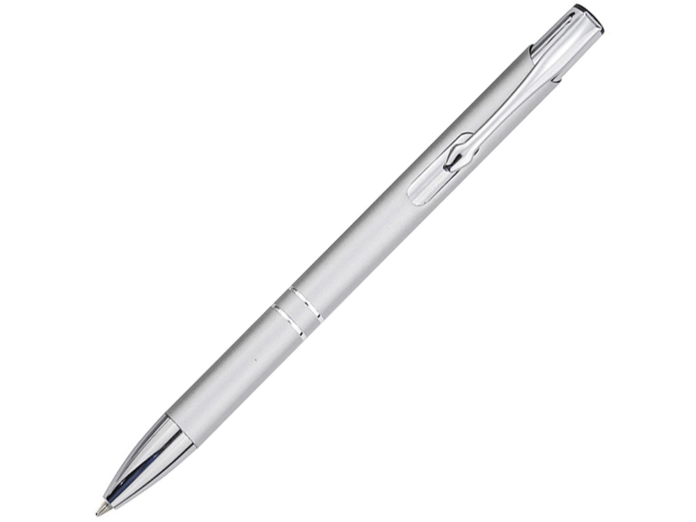 Шариковая ручка Moneta из переработанного алюминия (черные чернила) - Серебристый