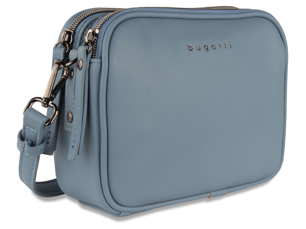 Сумка кросс-боди женская BUGATTI АЛМАТА | ALMATA, голубая, полиуретан, 21,5х6х15 см