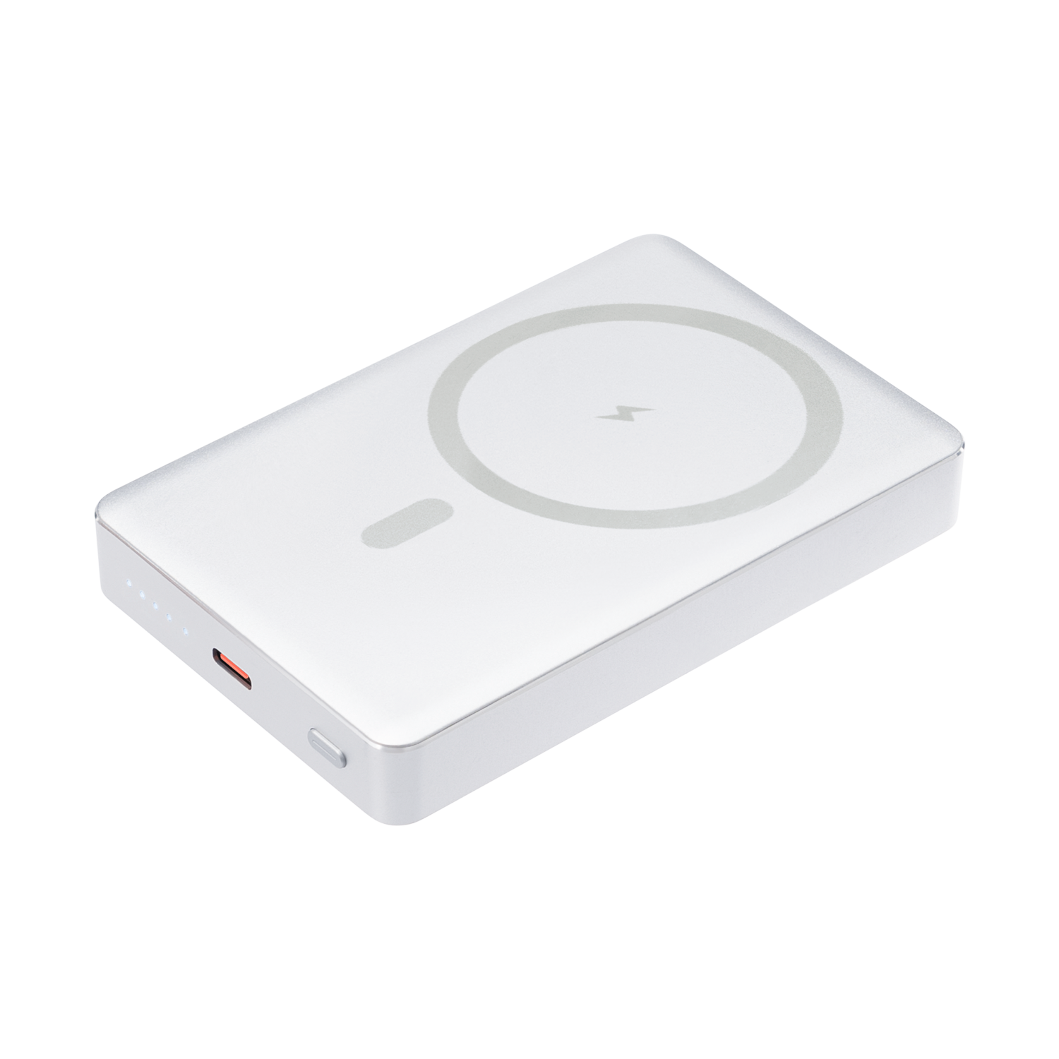 Внешний аккумулятор Atlantis PD Plus 10000mAh с функцией беспроводной зарядки 15W, серебряный