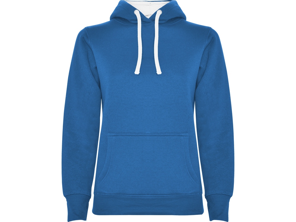 Толстовка с капюшоном Urban женская, королевский синий/белый