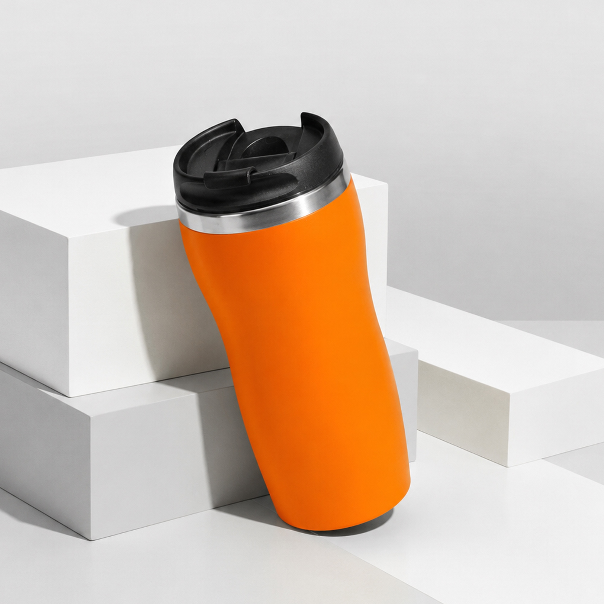 Термокружка Double wall mug C1, soft touch, 350 мл, оранжевый