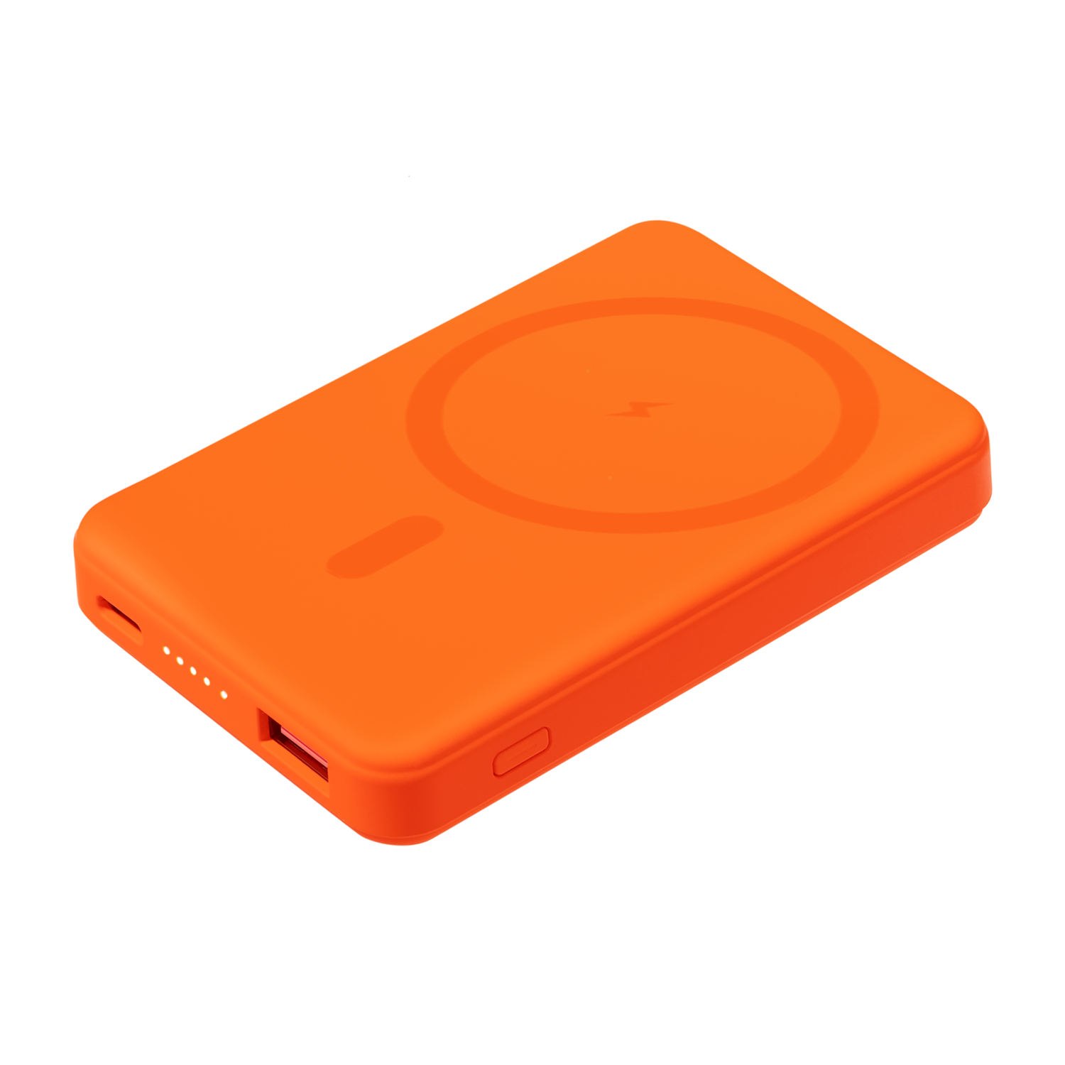 Внешний аккумулятор Largo PD 5000mAh с функцией беспроводной зарядки 15W, оранжевый