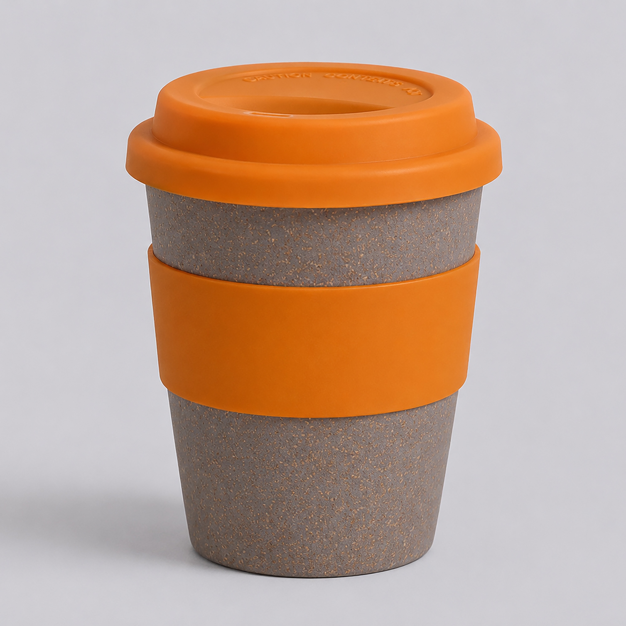 Стакан с силиконовой крышкой Cafe, оранжевый