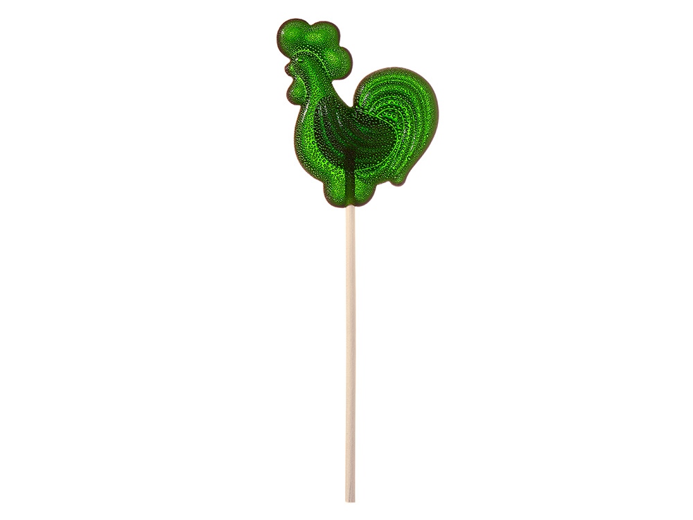 Леденец Петушок, зеленый со вкусом яблока, 21 гр.