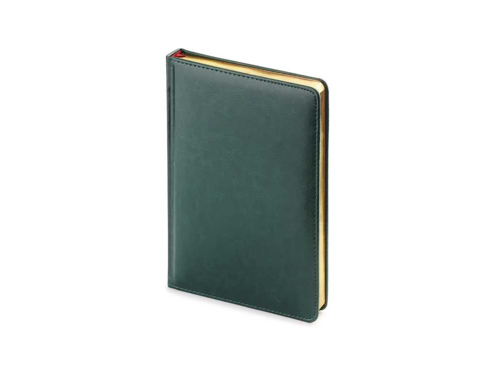 Ежедневник А5 датированный Sidney Nebraska 2026, зеленый (золотой обрез)