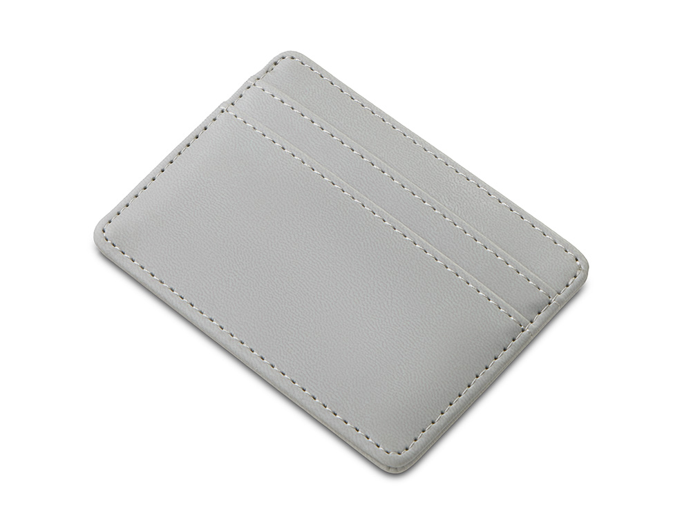 Картхолдер для двух карт и наличных денег с зажимом Crave, светло-серый