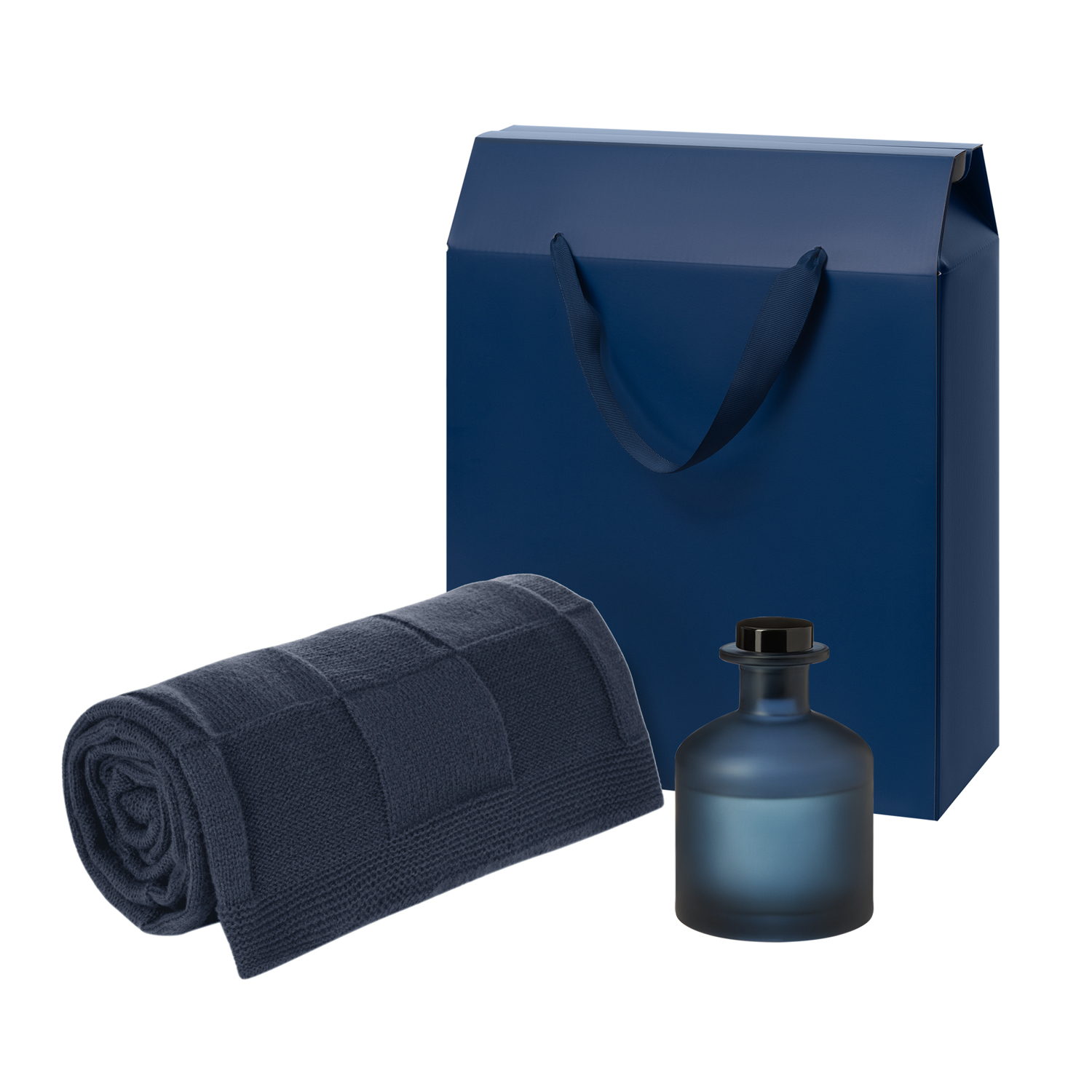 Подарочный набор Mizu, Cella Soft, синий (диффузор, плед)