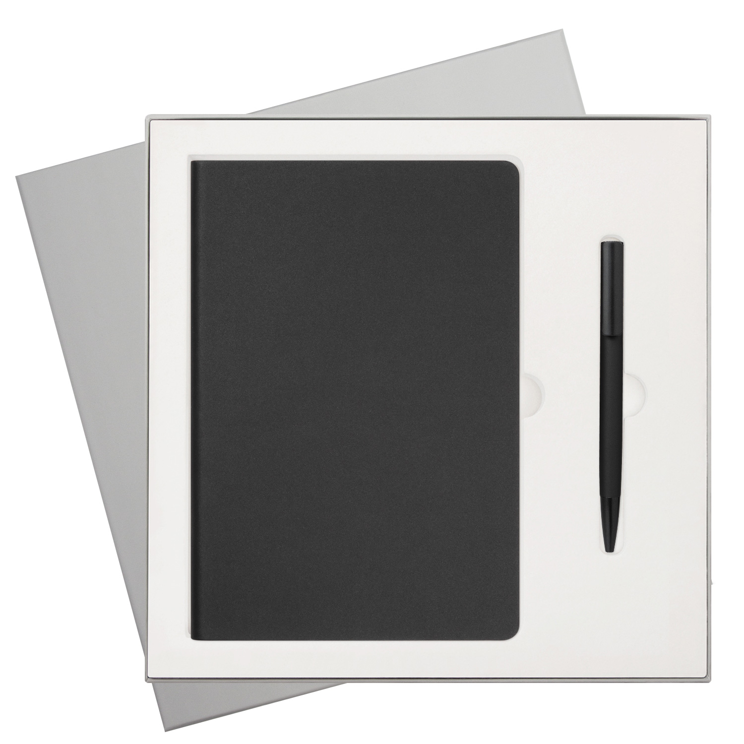 Подарочный набор Star, черный (ежедневник, ручка)