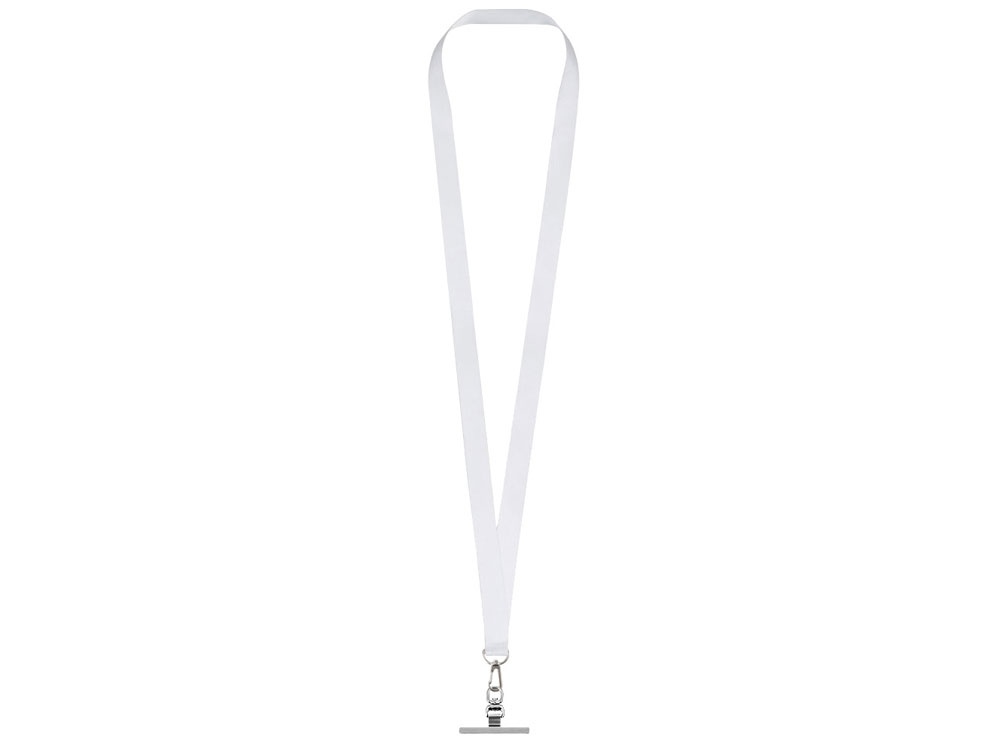 Ланъярд 2 см под сублимацию с трендовым карабином и металлическим держателем для телефона, серебристый