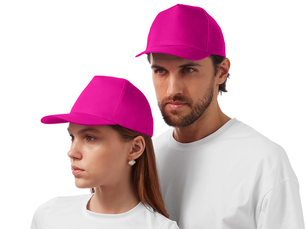 Бейсболка Poly 5-ти панельная 120гр, фуксия