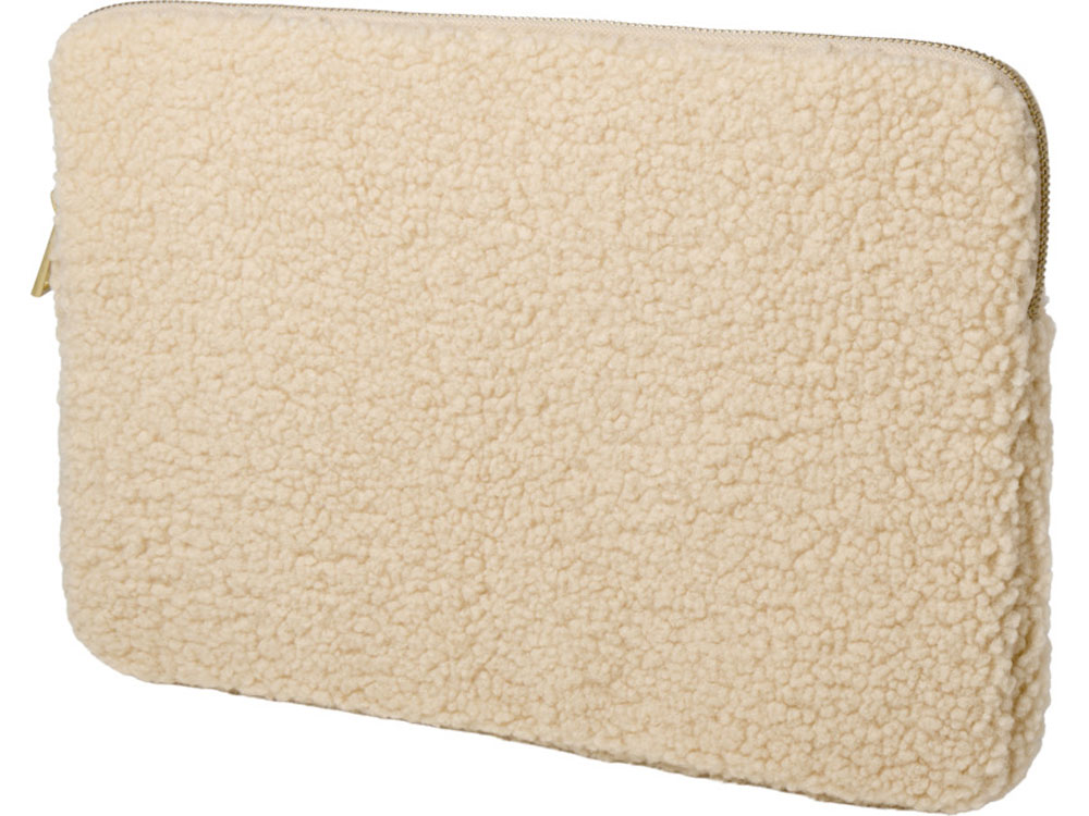 Шерпа чехол для 13-дюймового ноутбука объемом 2 л из шерпы, переработанной по стандарту GRS, бежевый