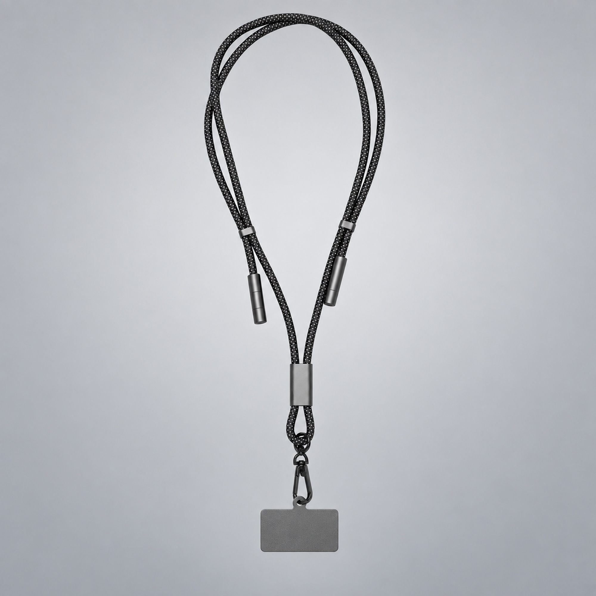 Шнурок-держатель для телефона с зарядным кабелем USB-C на USB-C/Lightning Lany Eco Charge, серый