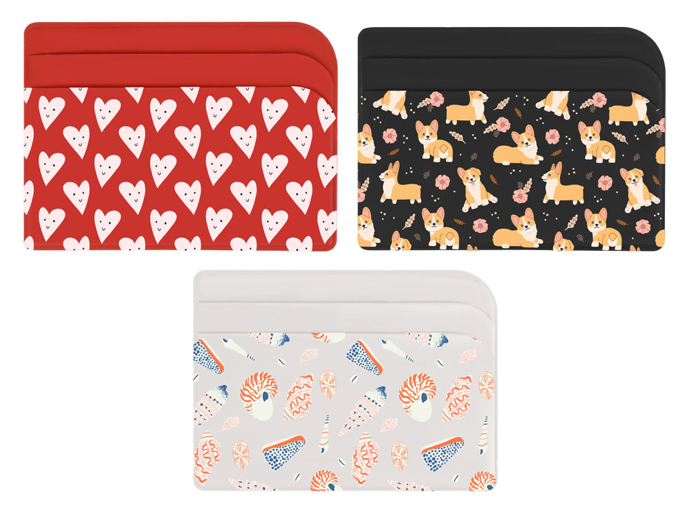 Картхолдер для 3-х карт с возможностью полноцветной  УФ-печати, софт-тач