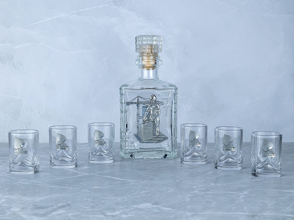 Набор со штофом СТРОИТЕЛЬНЫЙ