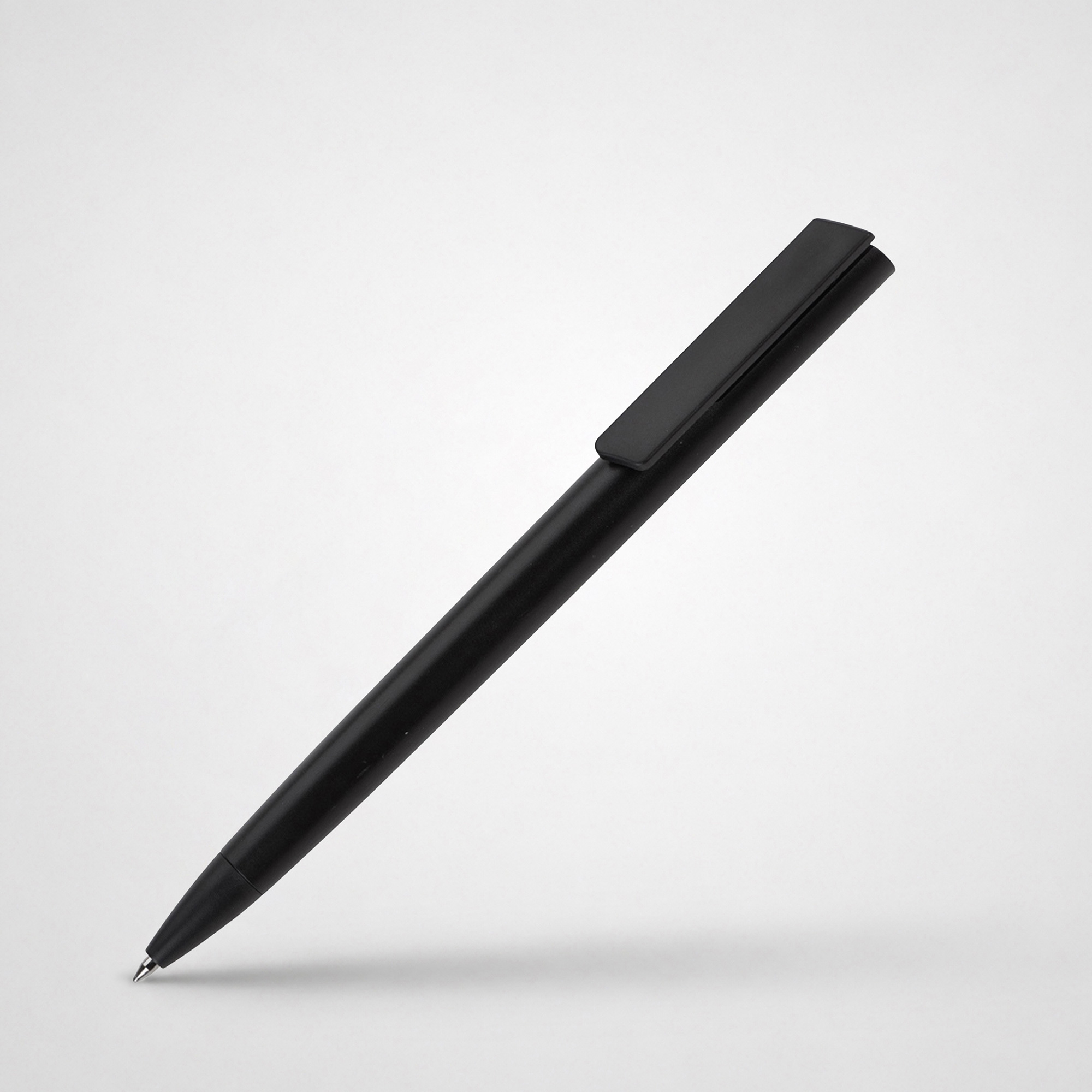 Ручка пластиковая шариковая Taper Solid, матовый черный