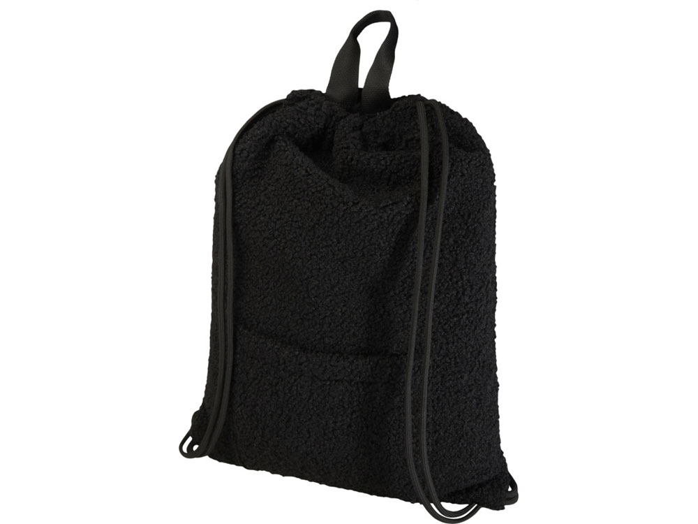 Шерпа рюкзак со шнурком из переработанной шерпы GRS объемом 9 л, черный